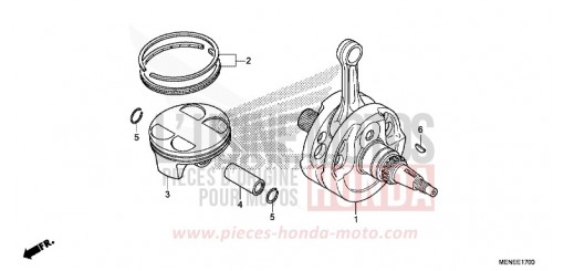VILEBREQUIN/PISTON CRF450RF de 2015